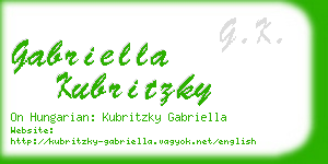 gabriella kubritzky business card